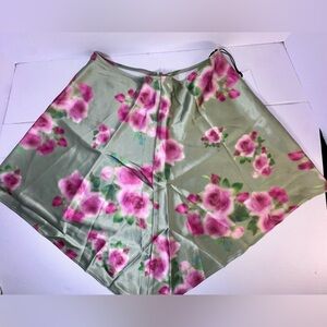 NWT WEWOREWHAT Asymmetrical Floral Slip‎ Skirt - size 2